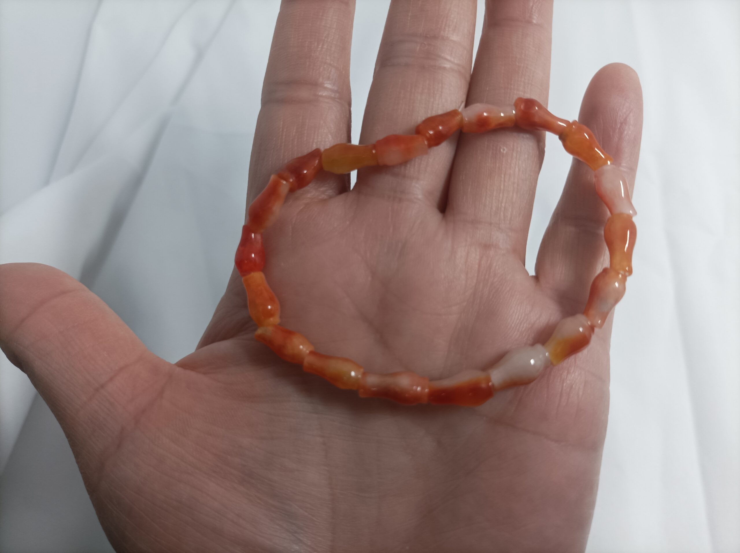 天然A貨冰紅翡葫蘆手鏈A023507